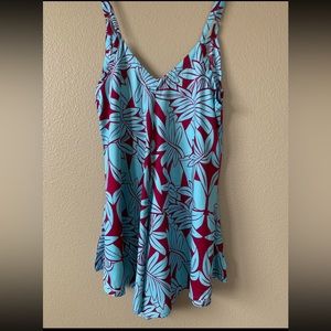 HulaBay Hawaiian Print One Piece Romper NWOT Size L